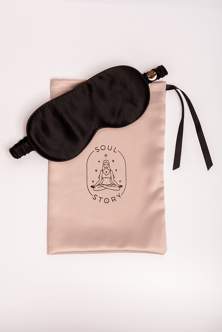 Jedwabna maska na oczy BLACK - obrazek 3