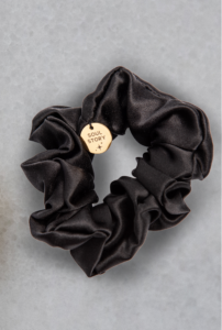 Jedwabna gumka do włosów BLACK