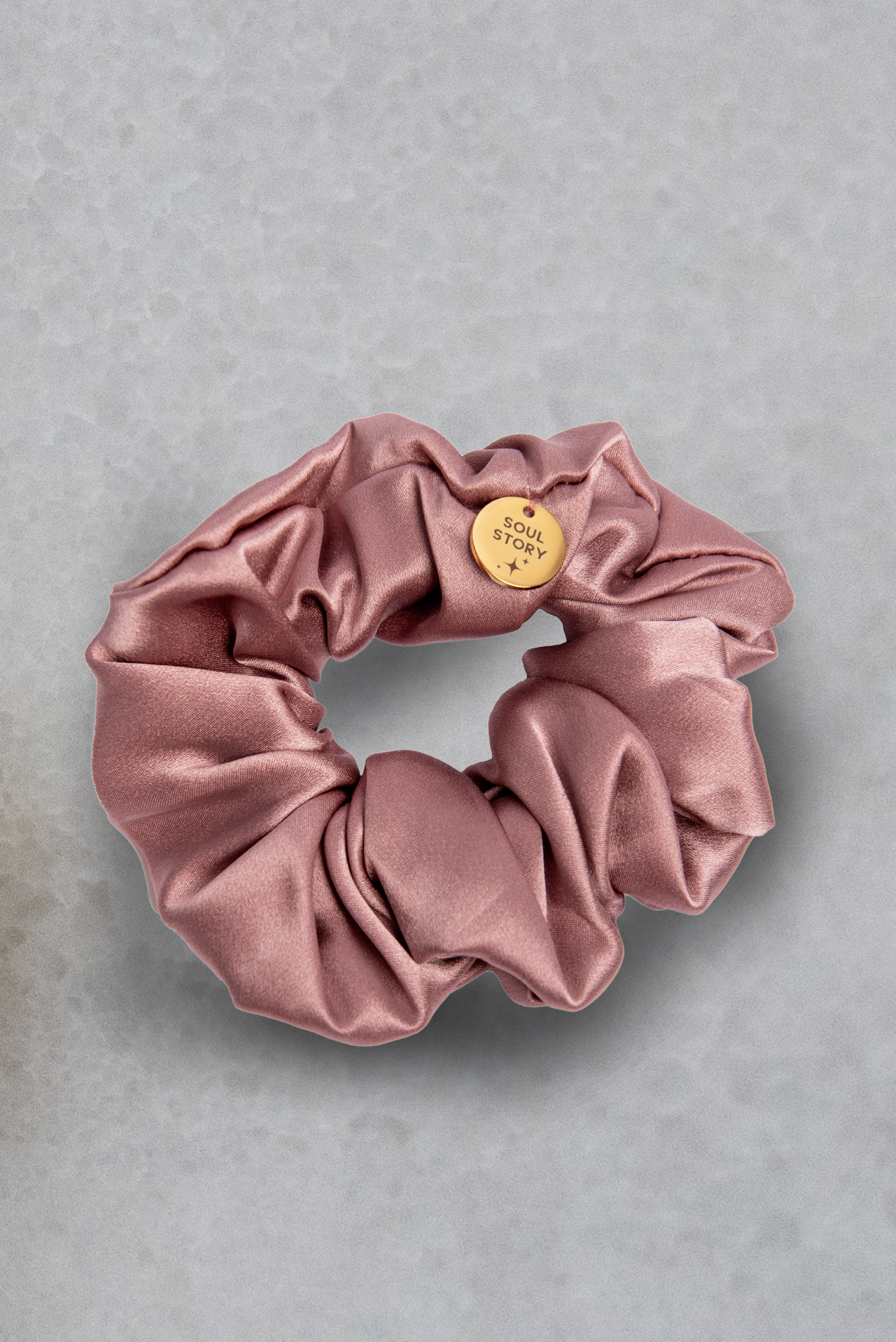 Jedwabna gumka do włosów DUSTY PINK